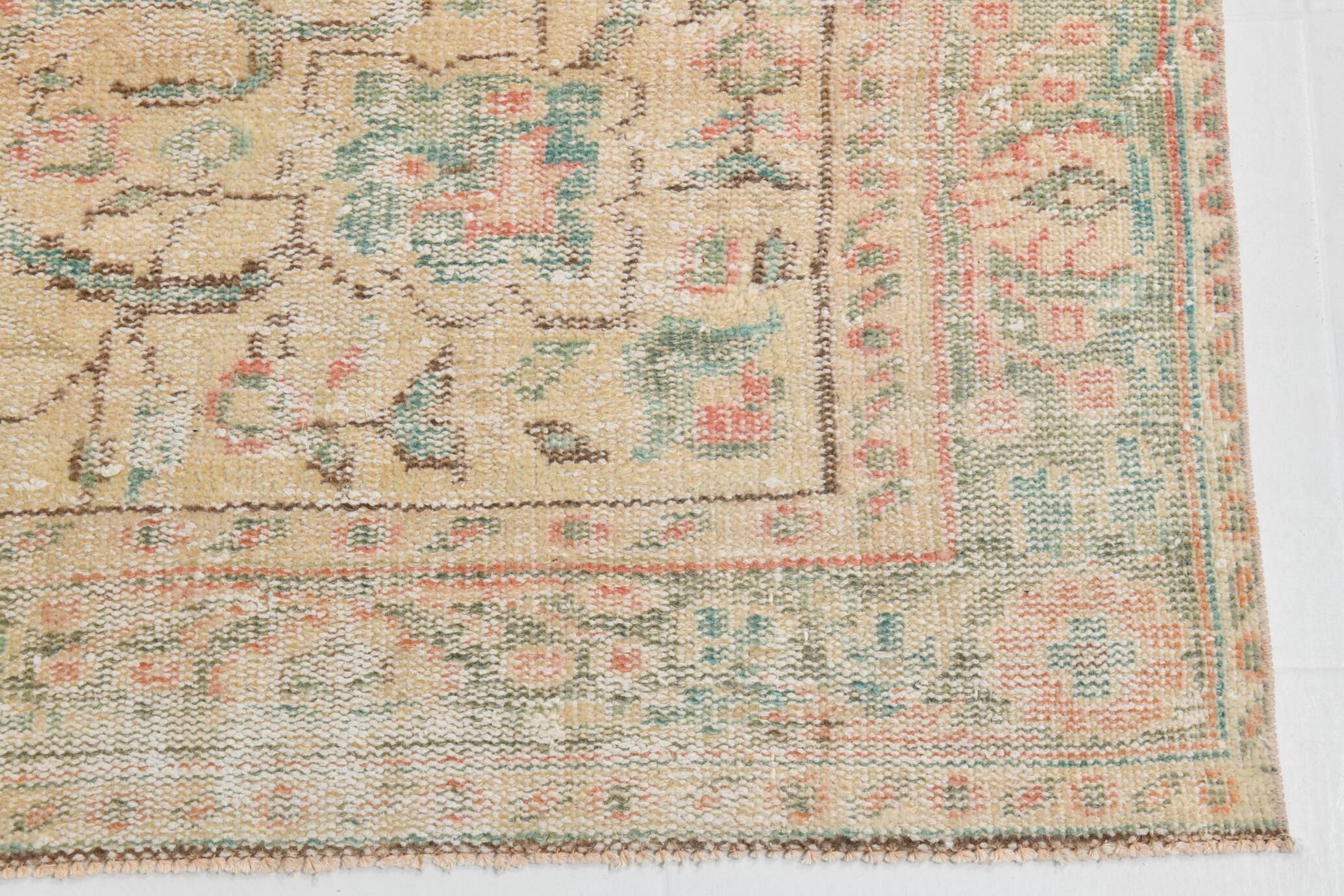6x10 Peach Red Turkish Vintage Rug, 194x294Cm