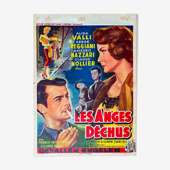 Affiche belge "Les anges dechus" alida valli, serge reggiani, amedeo nazzari 1953