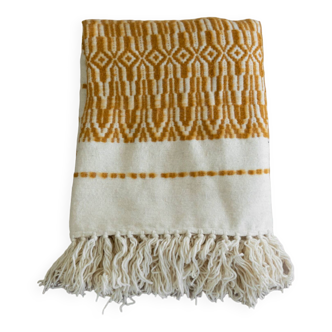 Moroccan jacquard blanket 100% wool
