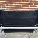 Set of 4 design cantilever chairs black and chrome design made in Italy