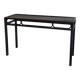Console noire en métal et plateau de verre
