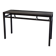 Console noire en métal et plateau de verre