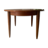 Table ronde extensible vintage MDK en teck, Design scandinave des Années 60