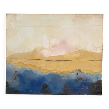 Contemporary abstract painting – Alexis Alary – 54 x 65 cm