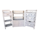Lot 3 meubles commodes rotin blanc vintage