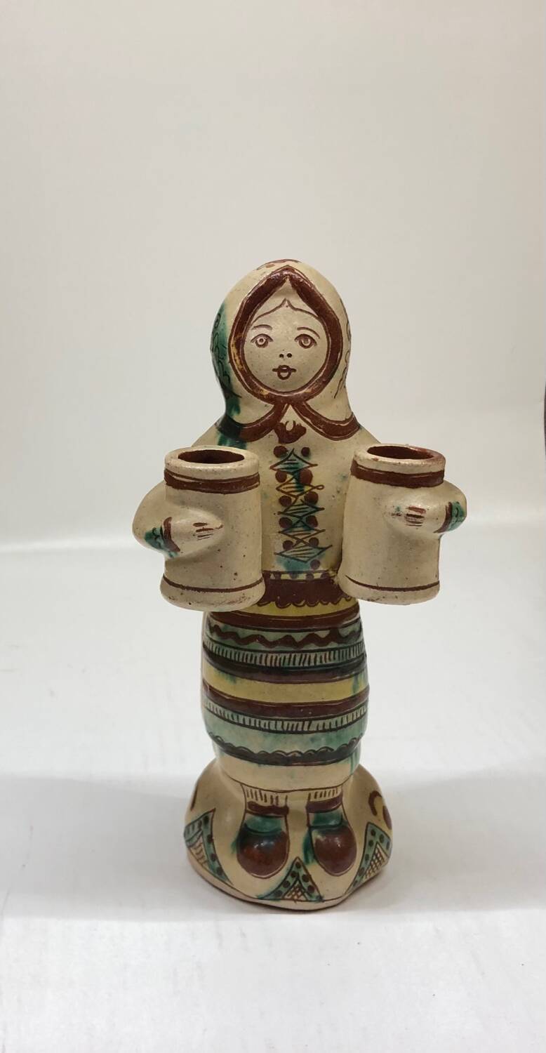 Handcrafted anthropomorphic candlestick