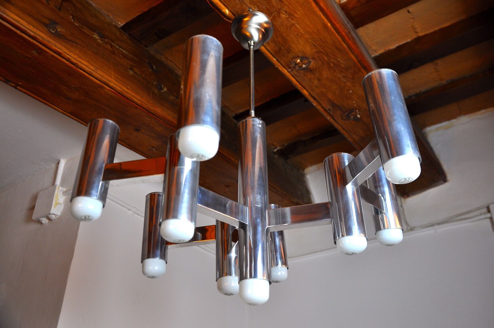 Chandelier Maison Sciolari for Baker, 10 burners, Italy, 1970