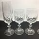 Cut crystal glasses: duo, 6 champagne, wine and water glasses from the 60s