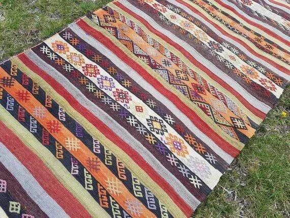 Vintage Turkish hallway rug 80x295 cm