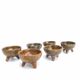 Set 6 bols tripodes terre cuite forme anthropomorphe