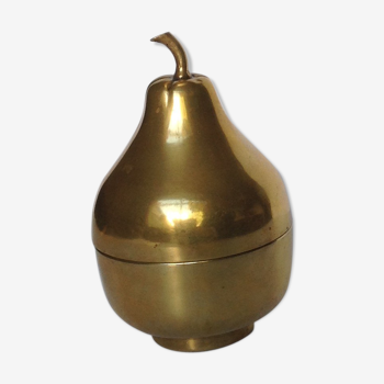Brass golden pear candy box
