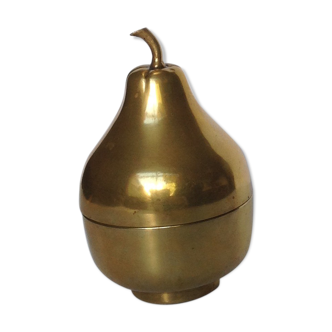 Brass golden pear candy box