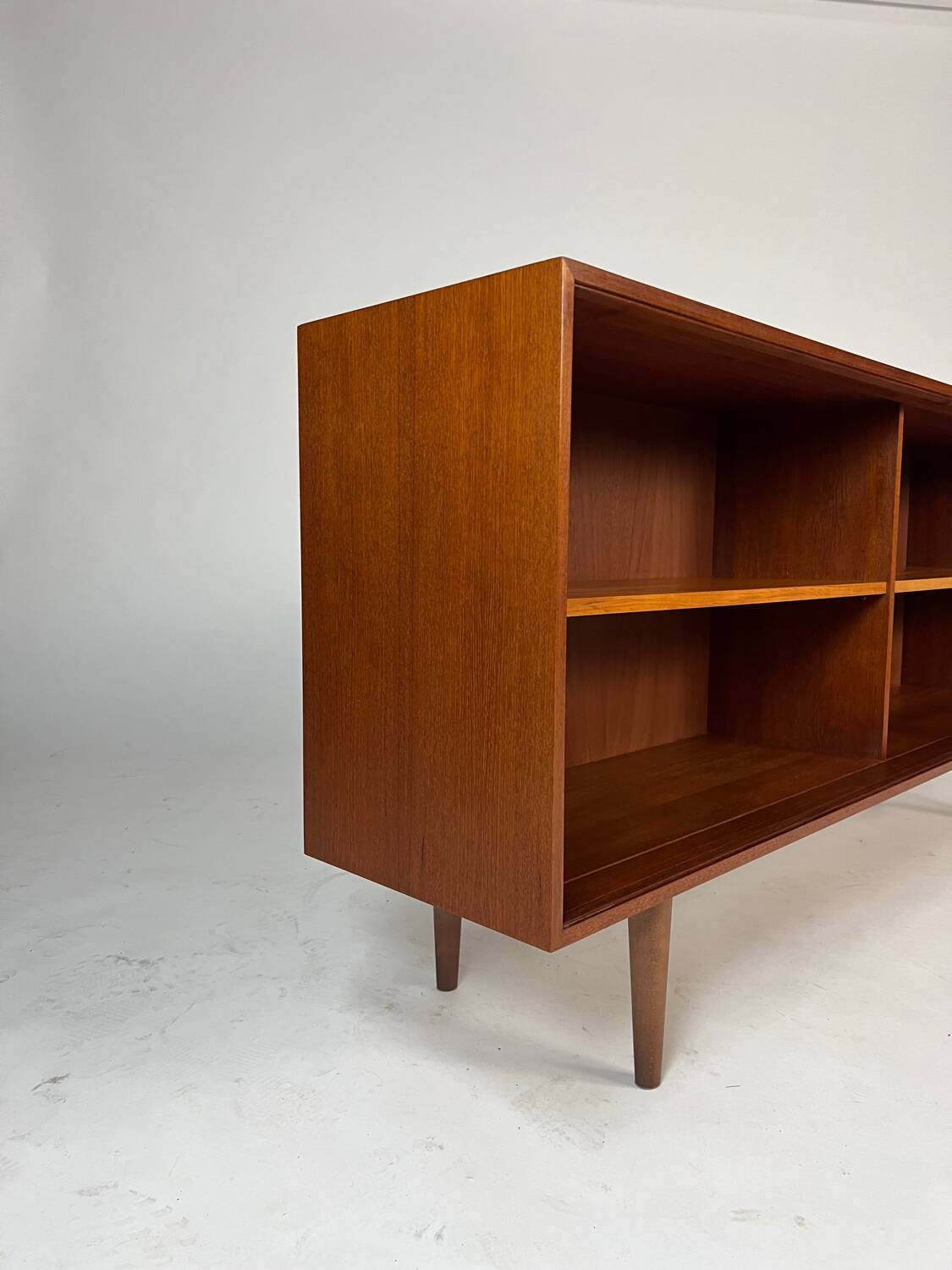 Vintage teak sideboard lowboard shelf bookcase 60s