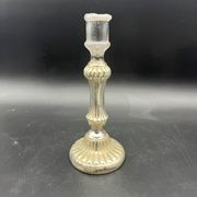 Bougeoir en verre eglomisé XIXe 19e