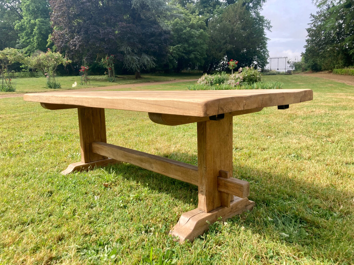 Solid oak monastery table