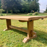 Solid oak monastery table