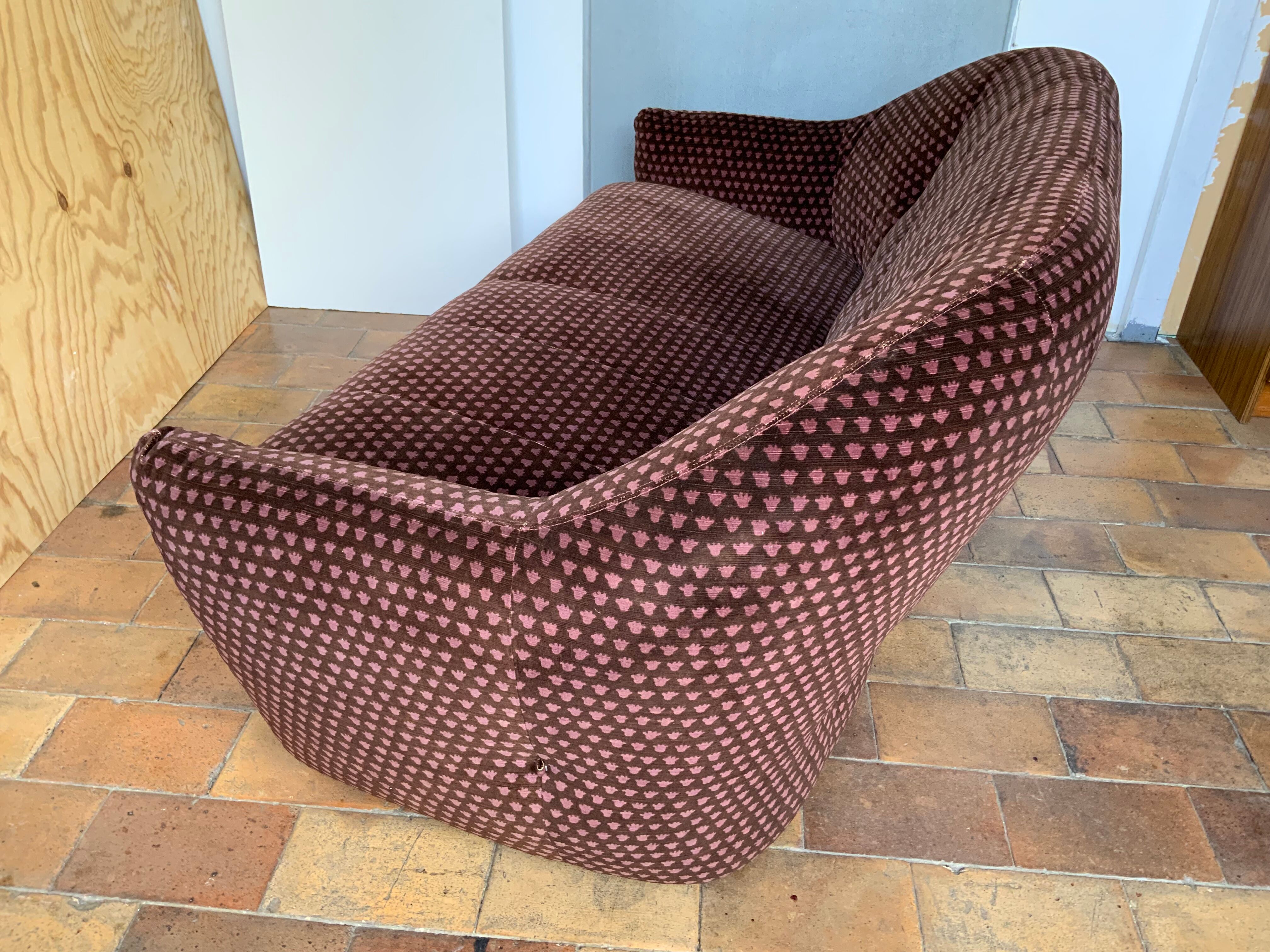 Vintage velvet sofa