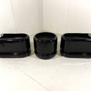 Luigi Colani set of 3 room dividing black planters 1970’s