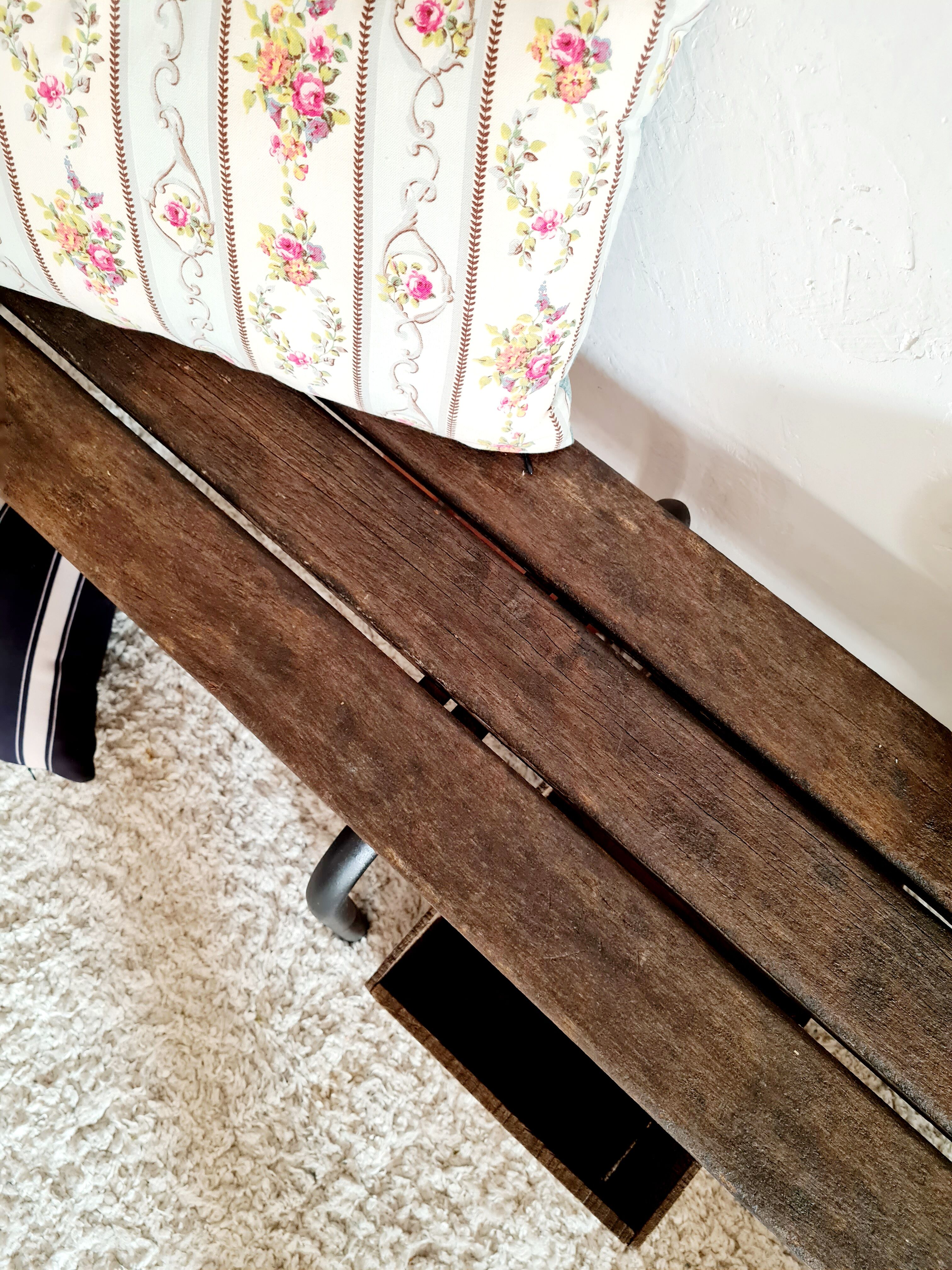 Old school bench metal and wood