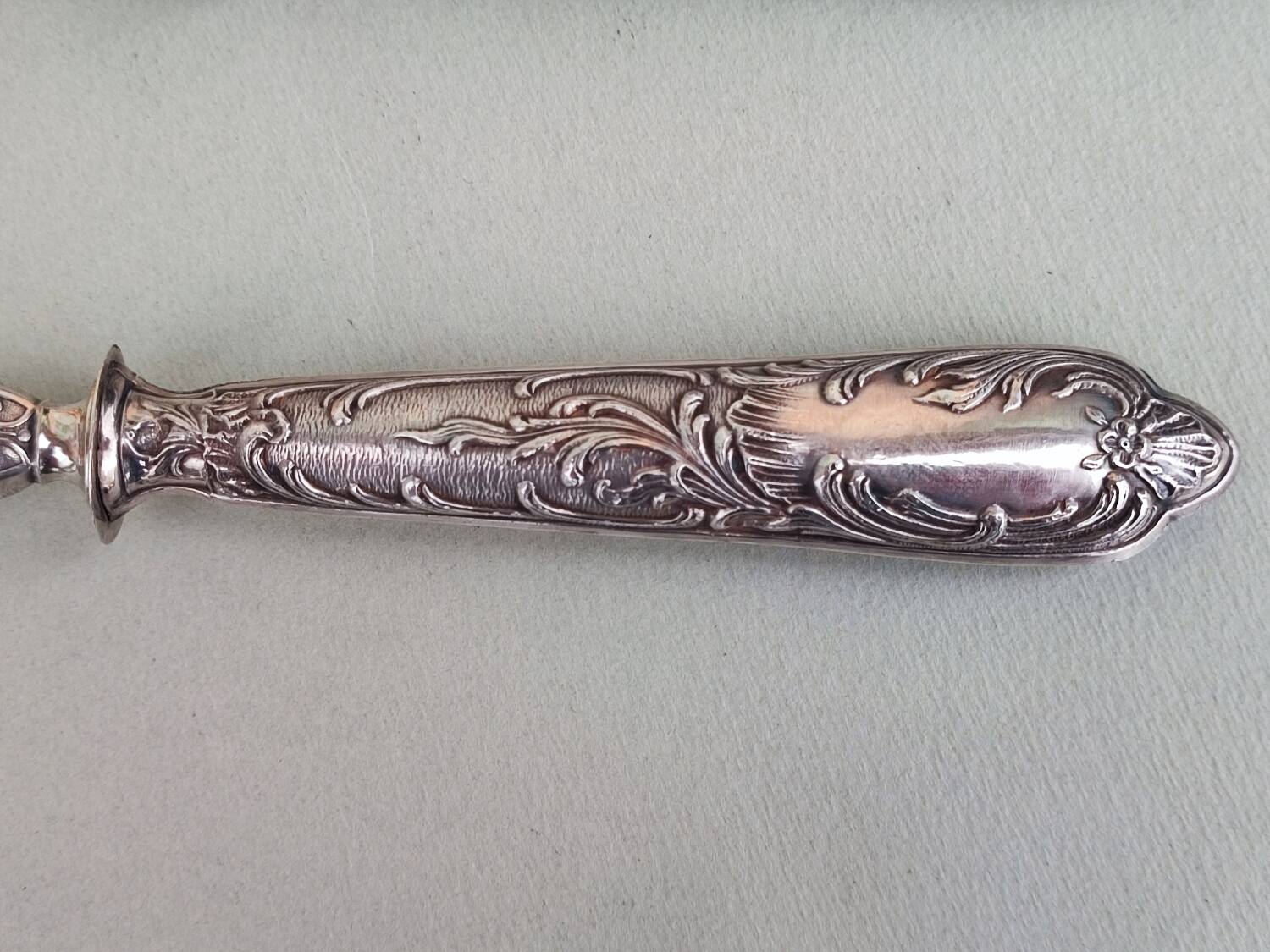 Sterling silver and ivorine salad servers