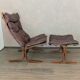 Armchair siesta with its footrest by Ingmar Relling 1960