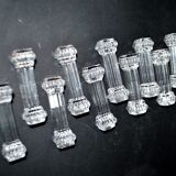 Portieux set of 10 antique molded glass knife rests – tableware