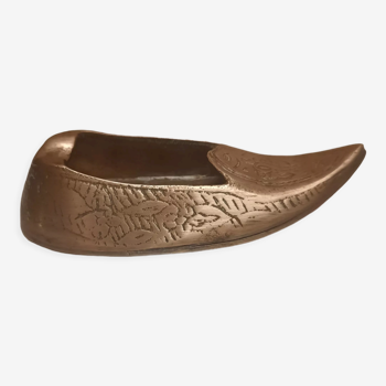 Brass slipper ashtray