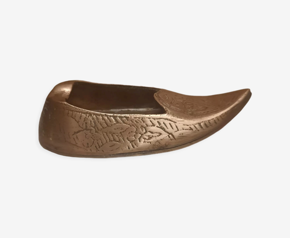 Cendrier babouche en laiton