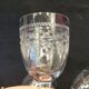 6 old glasses with engraved baccarat crystal wine stems