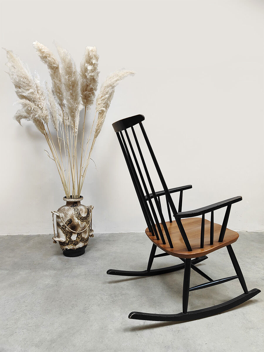 Scandinavian design spindle rocking chair midcentury Ilmari Tapiovaara