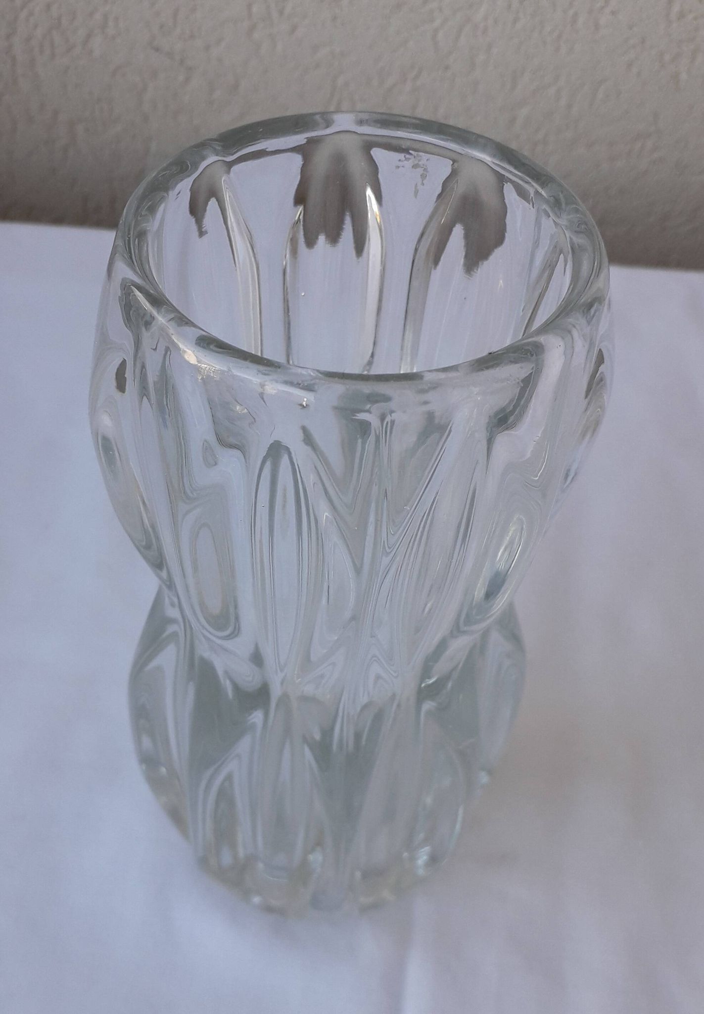 Pressed glass vase