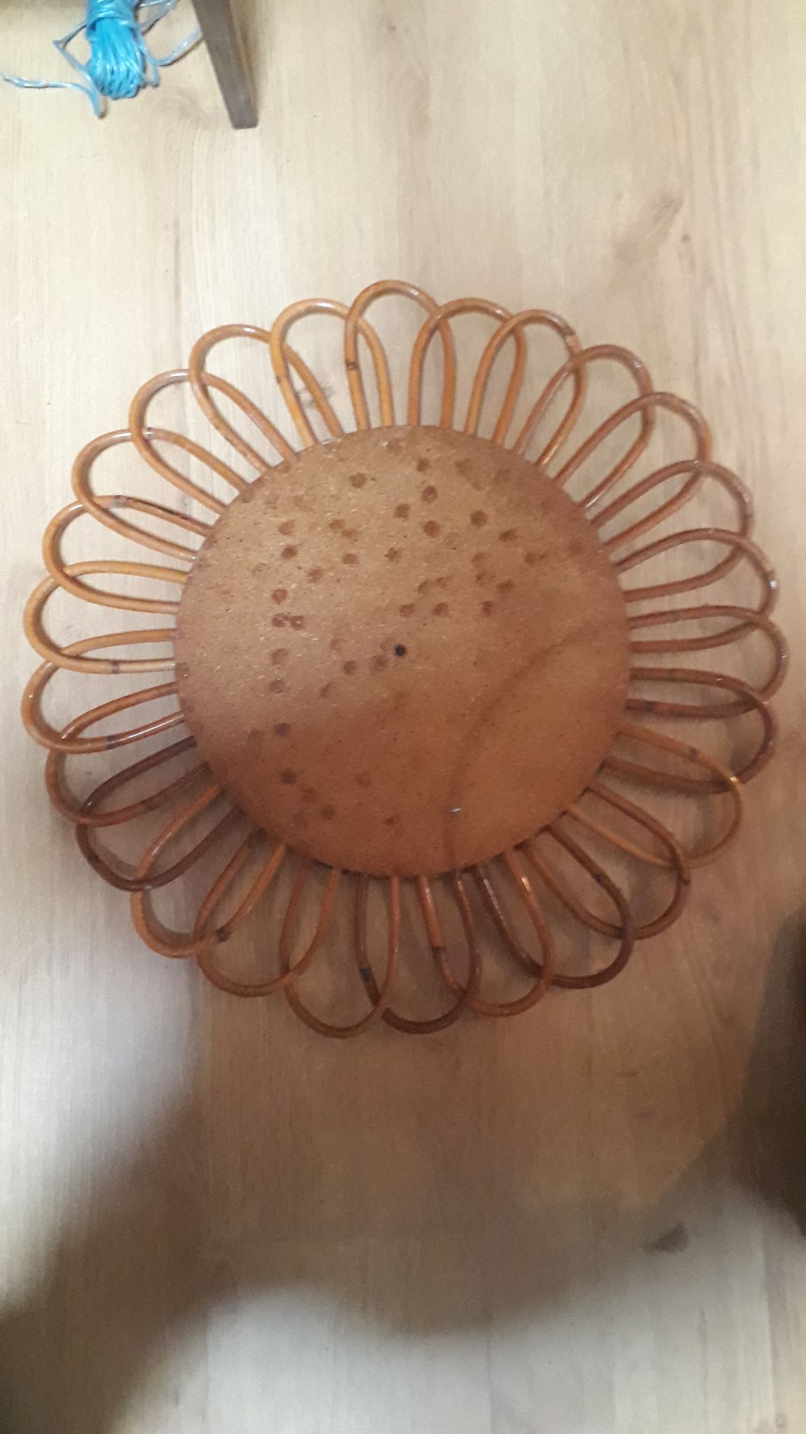 bamboo sun, rattan 1960 70 s 55cm