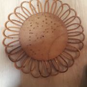 bamboo sun, rattan 1960 70 s 55cm