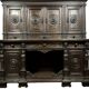Important Renaissance buffet in solid walnut.