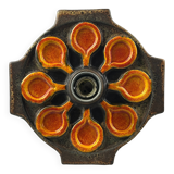 1960s/1970s Ceramic Wall Sconce, Mid-Century Space Age Design