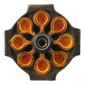 1960s/1970s Ceramic Wall Sconce, Mid-Century Space Age Design