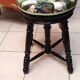 19th century Napoleon 3 piano stool with 4 turned legs, adjustable in height, restored to new