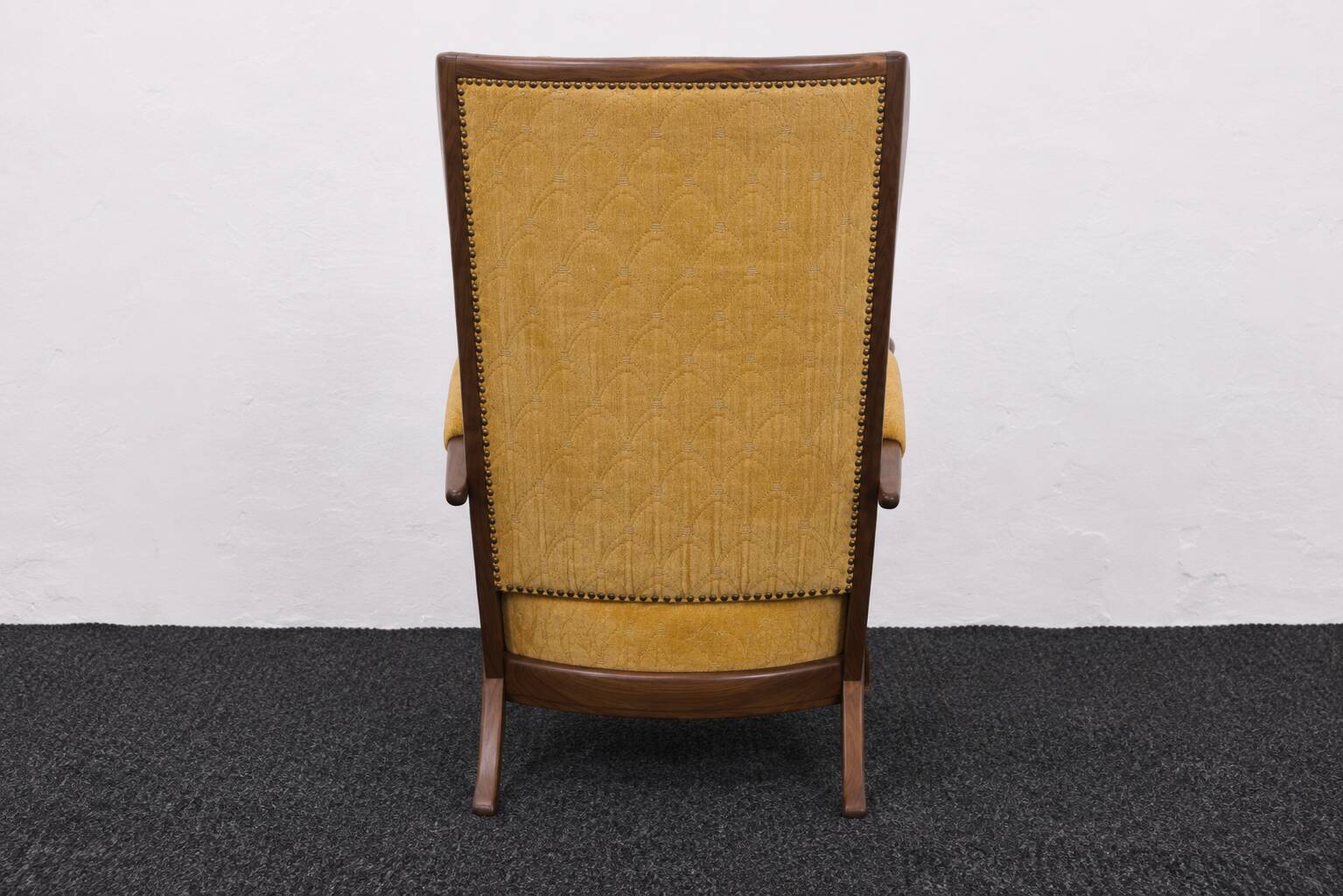 Karl Nothhelfer cherry wood wing lounge chair for Schörle & Gölz-1950s