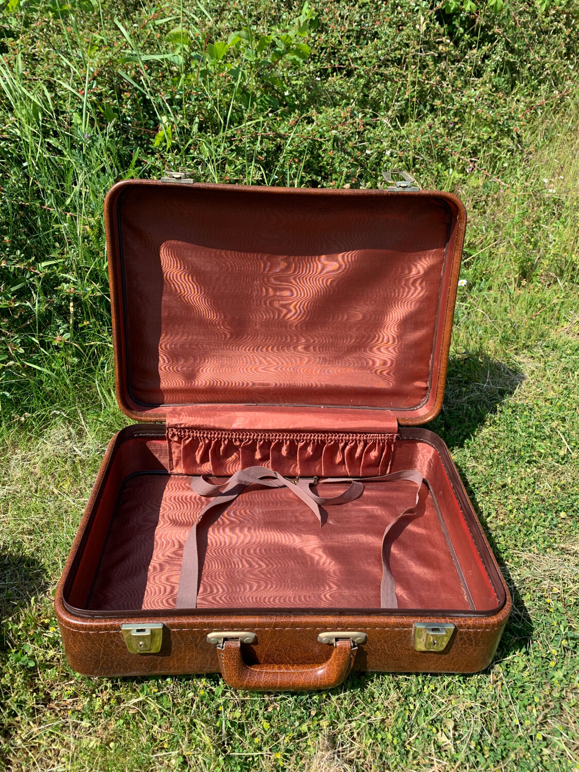 Antique leather suitcases