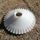 Vintage white scalloped opaline glass pendant lampshade
