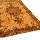 Overdyed Wool Vintage Handmade Carved Rug 168 cm x 282 cm