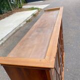 Large English solid wood library from the 19th century, 162cm.