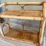 Vintage rattan shelf
