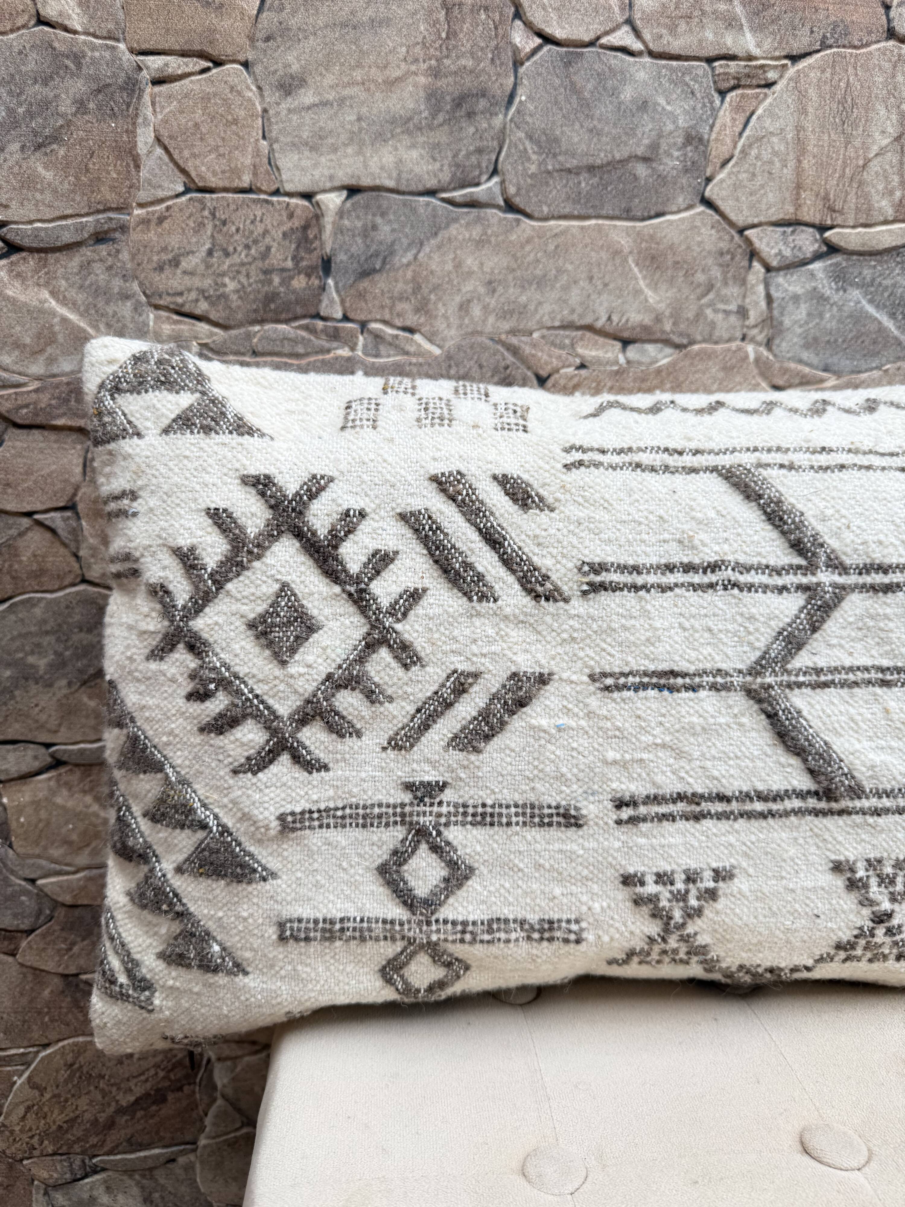 Taie d'oreiller marocaine, housse de coussin berbère,