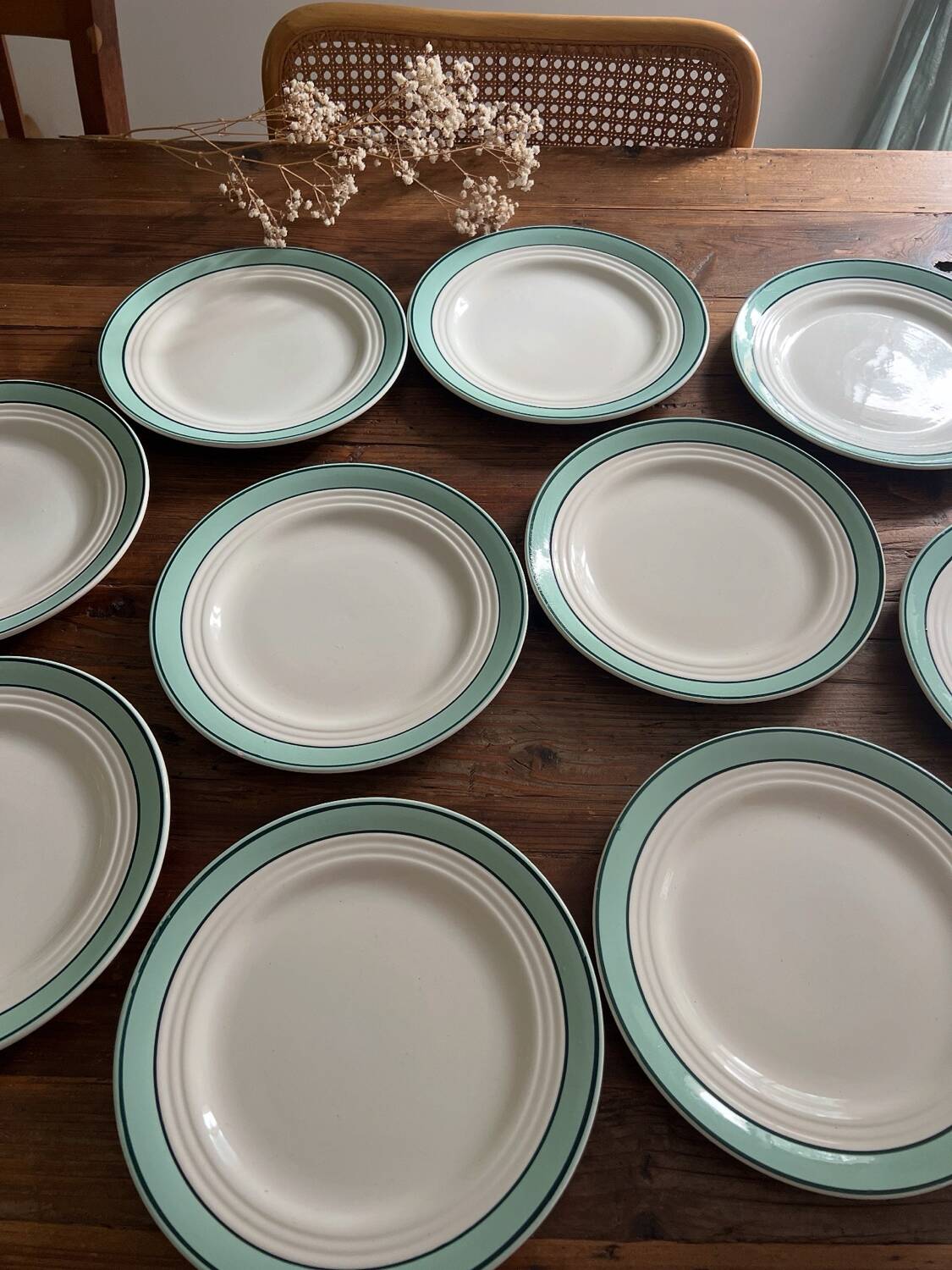10 vintage flat plates Amanda Ceranord France