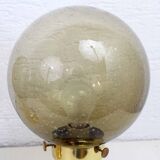 Pair of golden smoked glass lamps