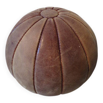 Medecine ball vintage en cuir Ø25cm