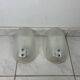 Set of two vintage Italian glass wall lamps