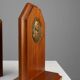 French Art Deco Bookends in Wood and Bronze, circa 1920