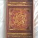 Old vintage marquetry wooden tray